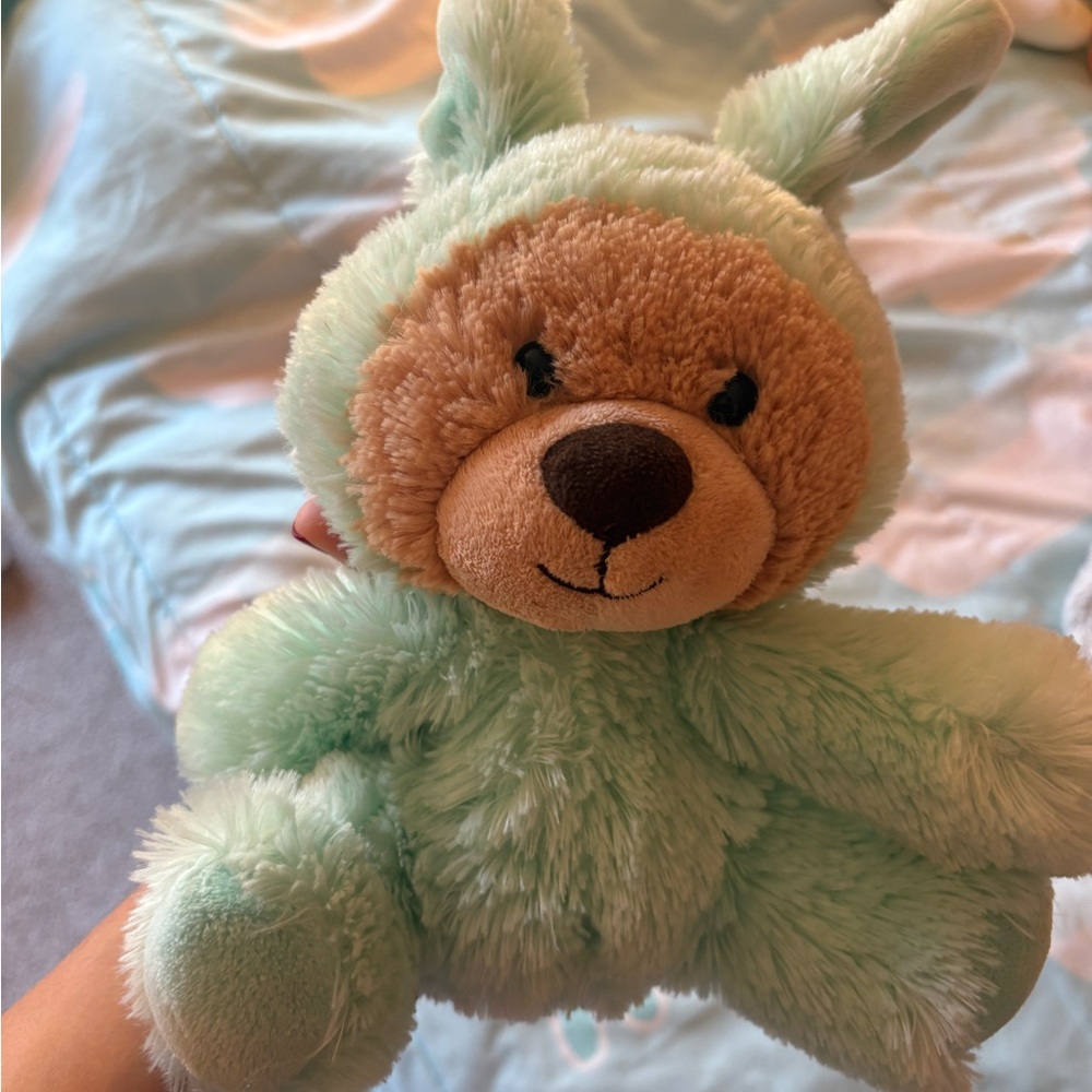 Easter Bunny Bear Lil Benny Stuffed Animal Mint Green